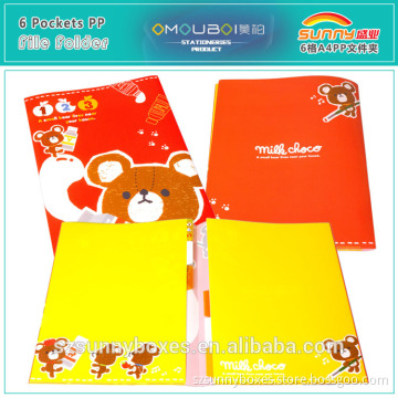 Wholesale Office Supplies Cute Children Stationery 6 In Pocket Waterproof Document Folder Bag
